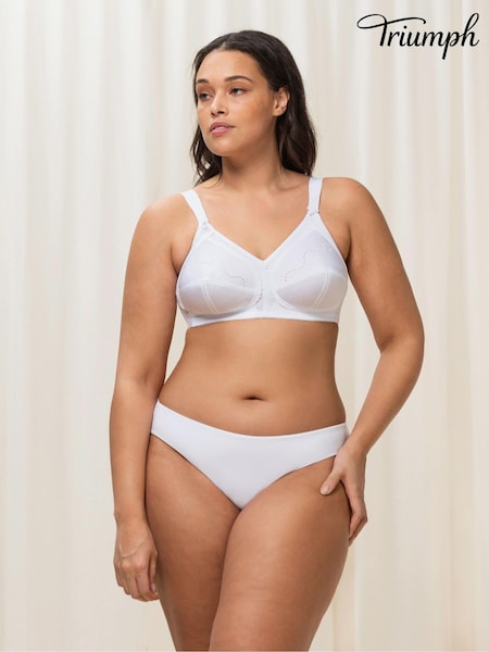 Valkoinen - Triumph Doreen + Cotton Non Wired Rintaliivit (A54047) | €63