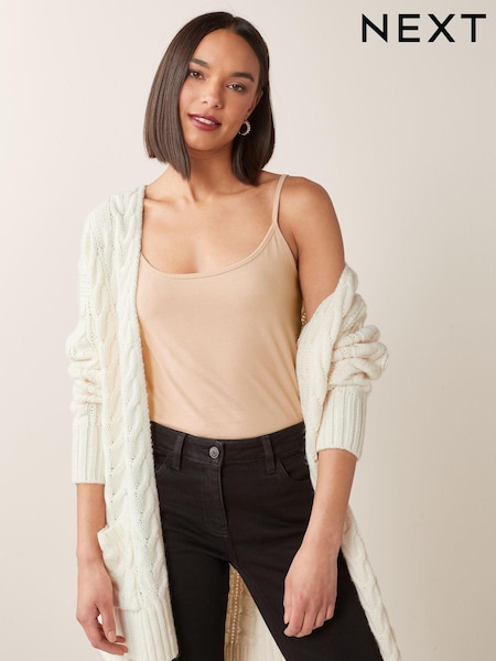 Natural Tan Thin Strap Vest (A54728) | $10