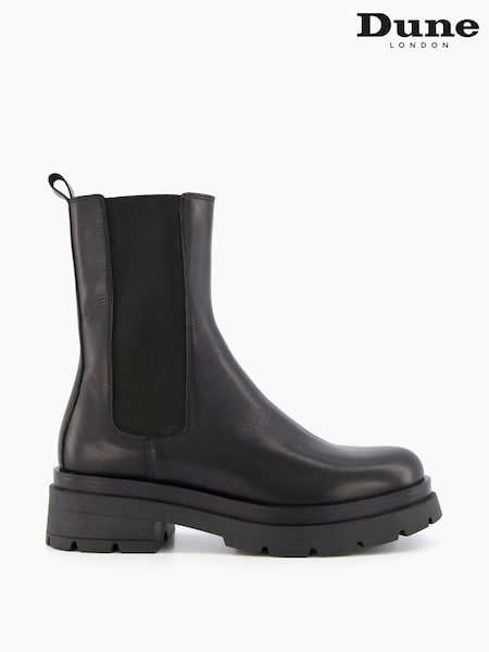 Dune London Black Palmz Heavy Outsole Chelsea Boots (A56019) | €102