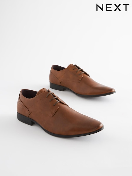 Tan Brown Wide Fit Derby Shoes (A56281) | €16