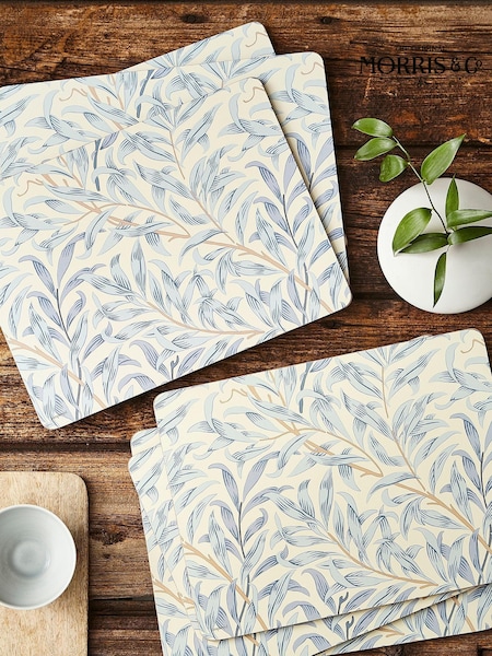 Morris & Co. by Pimpernel Set of 6 Blue Willow Bough Blue Placemats (A56430) | €37