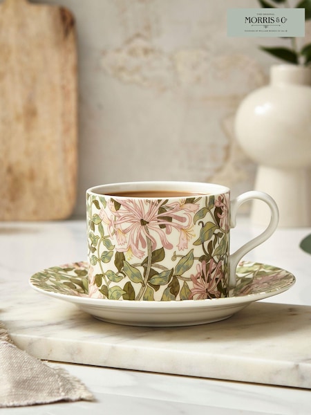 Morris & Co. by Spode Green Honeysuckle Teacup and Saucer (A56556) | €37