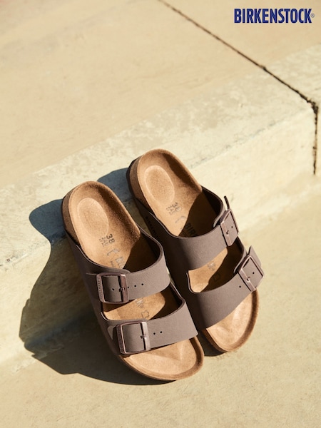Birkenstock Brown Arizona Birko Flor Nubuck Sandals (A57401) | €119