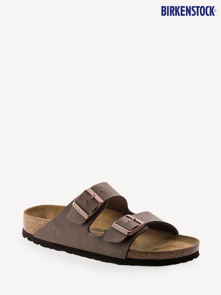 Birkenstock Mocha Arizona Birko Flor Nubuck Sandals (A57755) | €119