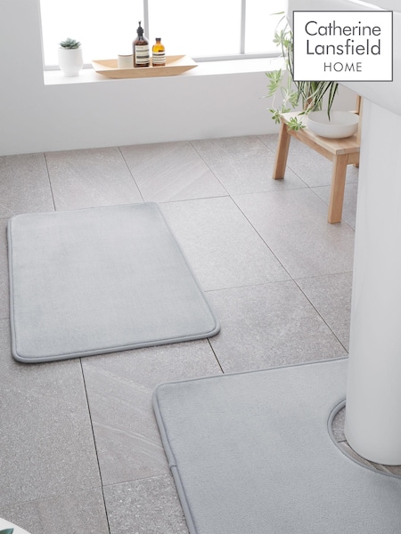 Catherine Lansfield Anti-bacterial Memory Foam Bath Mat And Pedestal Mat (A58930) | 32 €