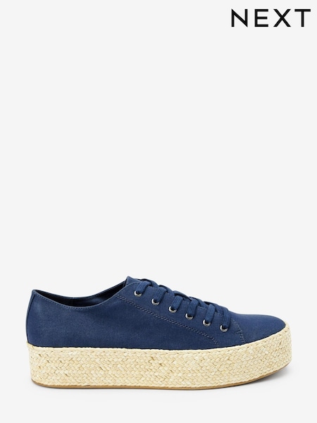 Bleu marine - Forever Comfort® Espadrille Flatform Trainers (A59330) | € 14