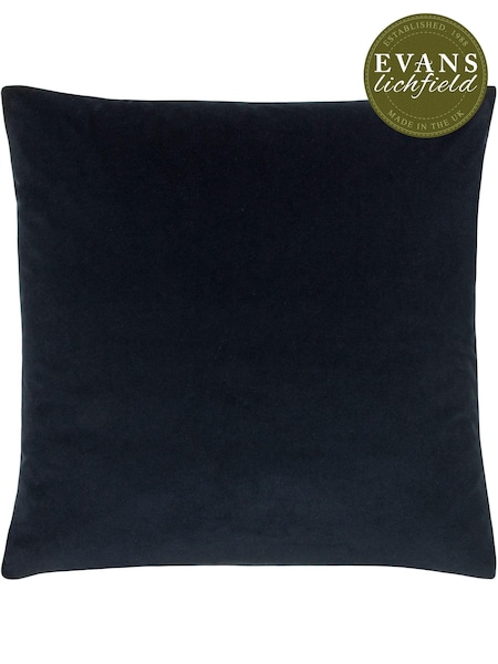 Evans Lichfield Midnight Blue 50 x 50cm Sunningdale Velvet Cushion (A59956) | €28