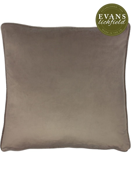 Evans Lichfield Cedar Brown 55 x 55cm Opulence Velvet Cushion (A59975) | €34