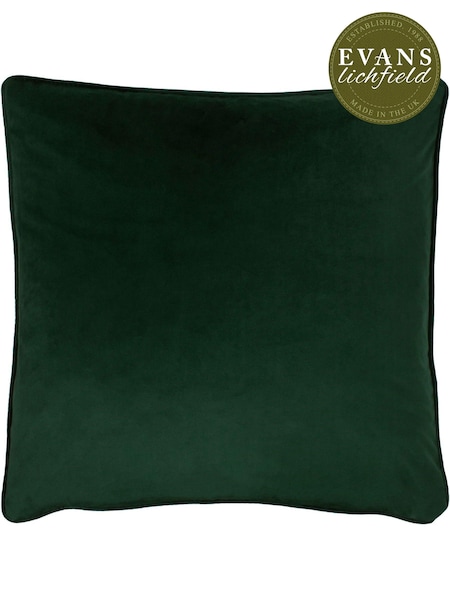 Evans Lichfield Bottle Green 55 x 55cm Opulence Velvet Cushion (A59976) | €34