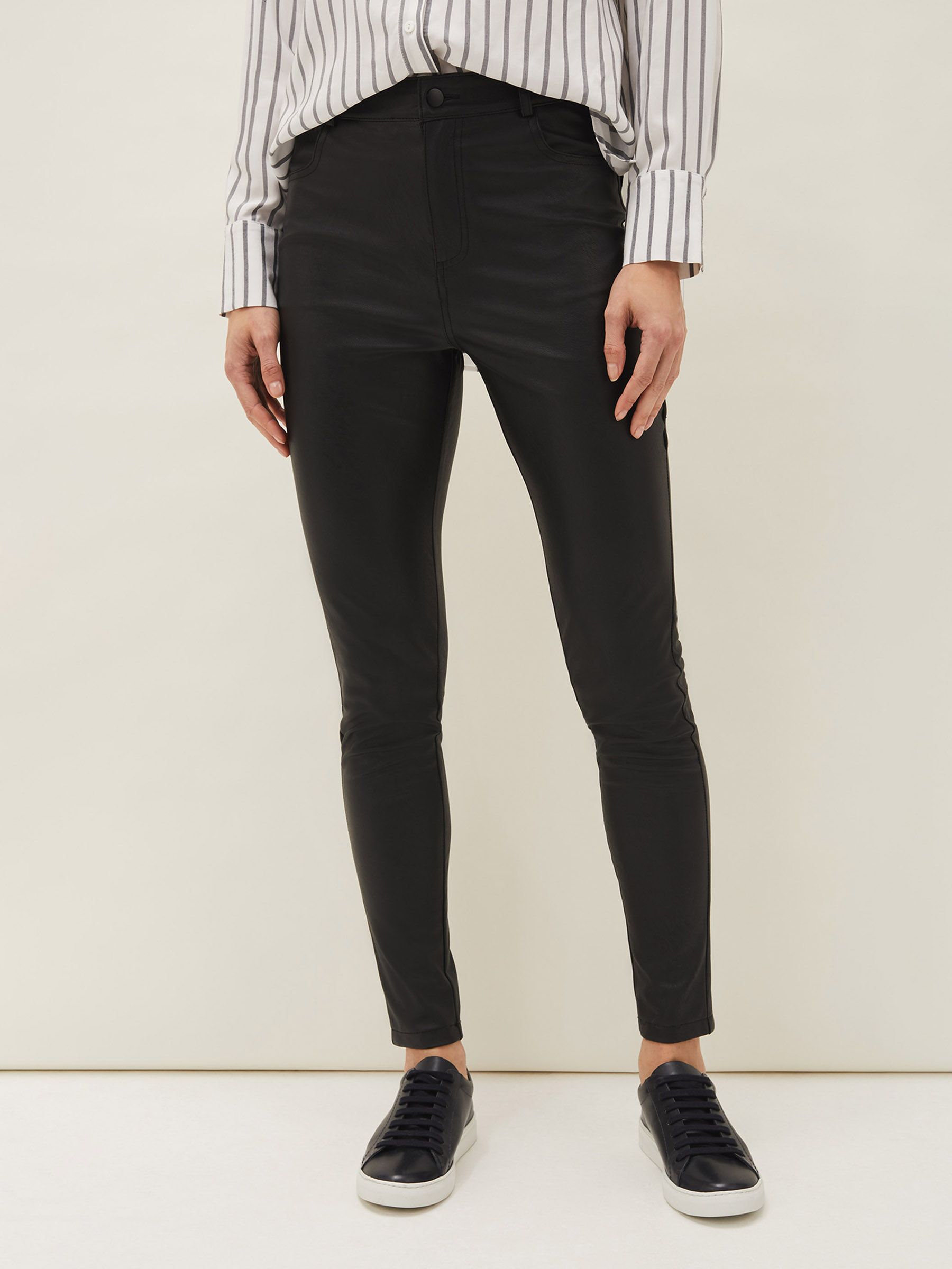 Women s Faux Leather Trousers High Waisted Faux Leather Trousers Next