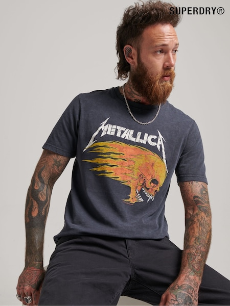 Superdry Grey Metallica Limited Edition 100% Cotton T-Shirt (A61596) | 173 QAR