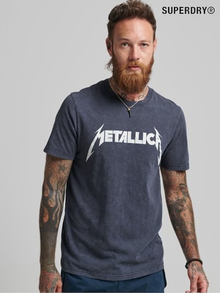 Superdry Charcoal Black Metallica Limited Edition T-Shirt (A61597) | €53