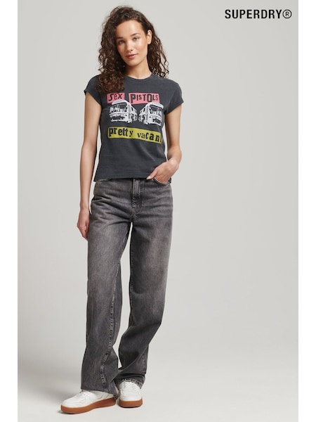 Superdry Black Chrome Sex Pistols Limited Edition 100% Cotton T-Shirt (A61599) | €37