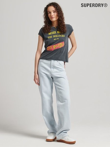 Superdry Grey Sex Pistols Limited Edition 100% Cotton T-Shirt (A61600) | €37