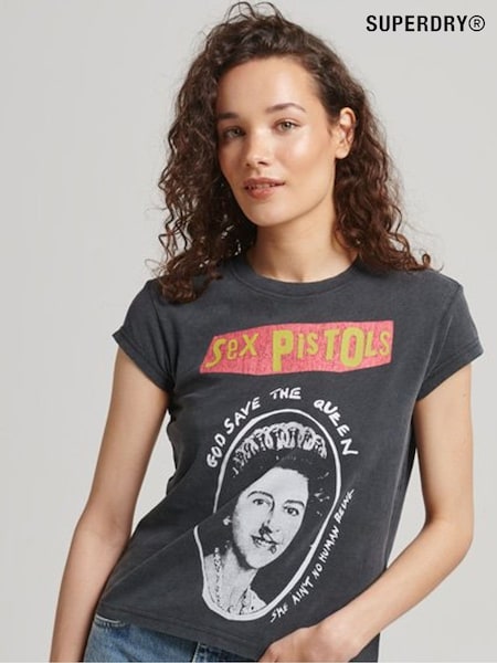 Superdry Black Sex Pistols Limited Edition 100% Cotton T-Shirt (A61601) | €37