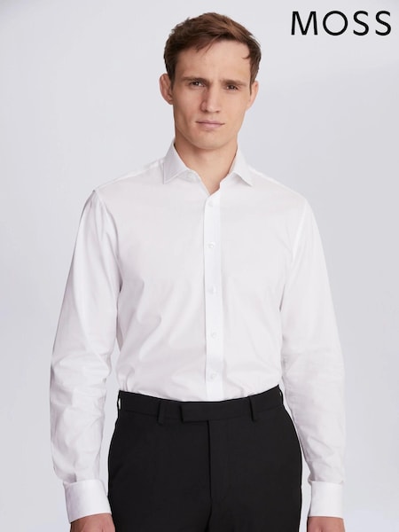 MOSS White Tailored Stretch Shirt (A64853) | €50