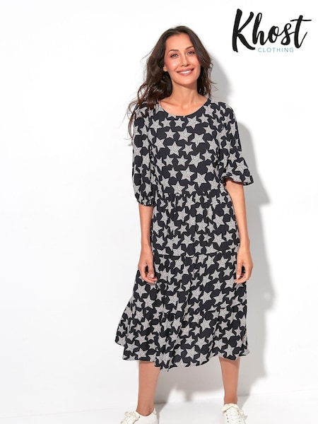Khost Animal Star Print Tiered Dress (A65191) | €18