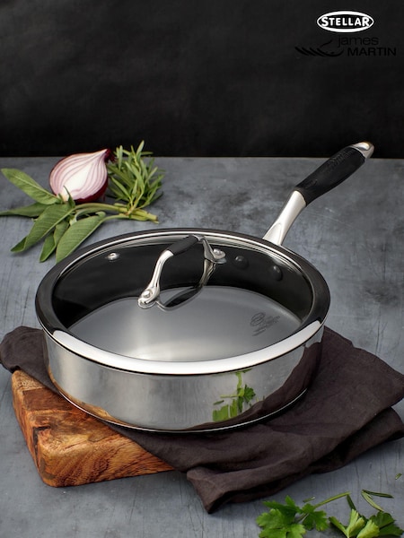 Stellar James Martin Silver Non Stick Sauté Pan 24cm (A65803) | €101