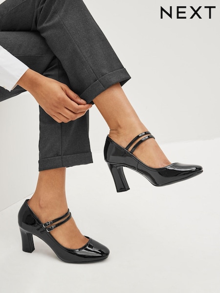 Black Patent Standard/Wide Fit Forever Comfort® Mary Jane Shoes (A65926) | €26
