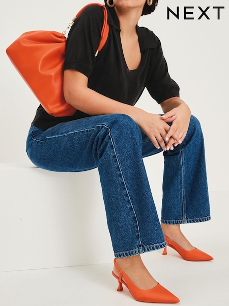 Orange Forever Comfort® Slingback Kitten Heels (A66777) | €13