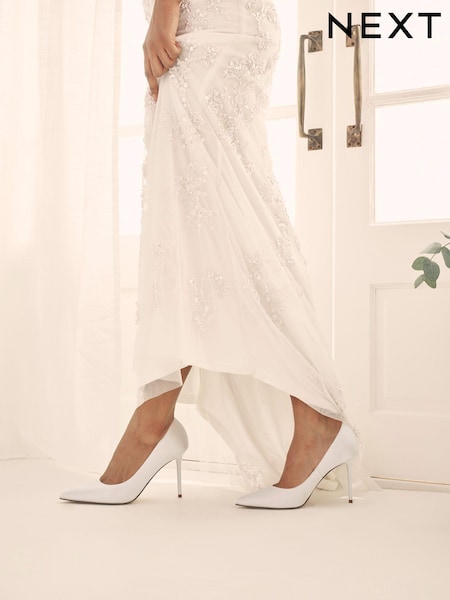 Ivory White Forever Comfort® Wedding Court Bridal Shoes (A66779) | AED103