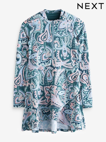 Blau - Long Sleeve Burkini Swim Dress (A68273) | 18 €