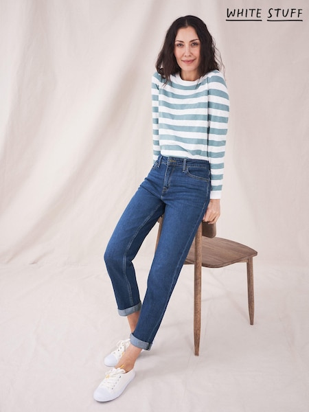 White Stuff Blue Denim Katy Relaxed Slim Jeans (A68666) | €34