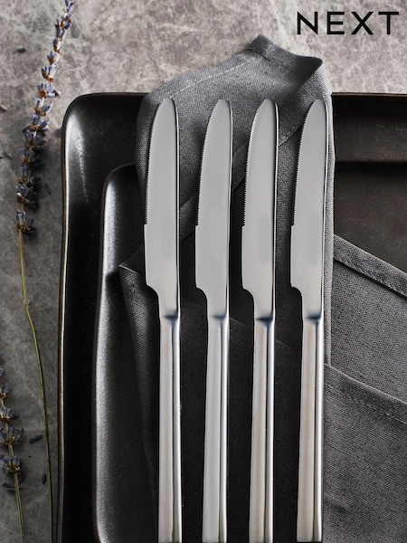 Silver Hampton Stainless Steel 4 Piece Knife Set (A69615) | €7.50