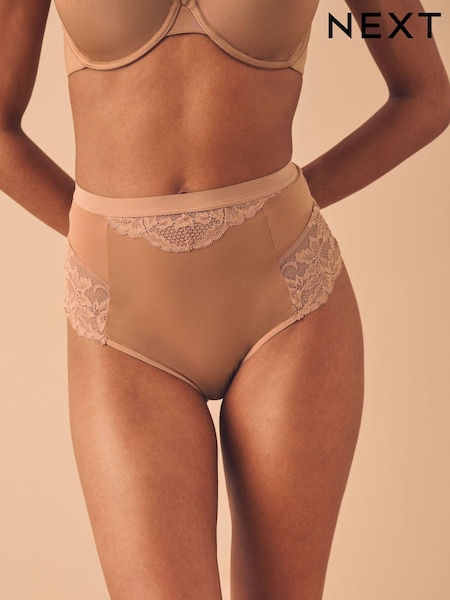 Karamelli Vaalea beige - Tummy Control Light Shaping High Waist Thongs 2 Pack (A69643) | €28
