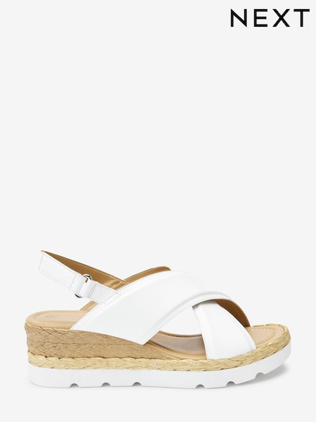 White Extra Wide Fit Forever Comfort® Sports Cross Over Wedges (A70100) | €19