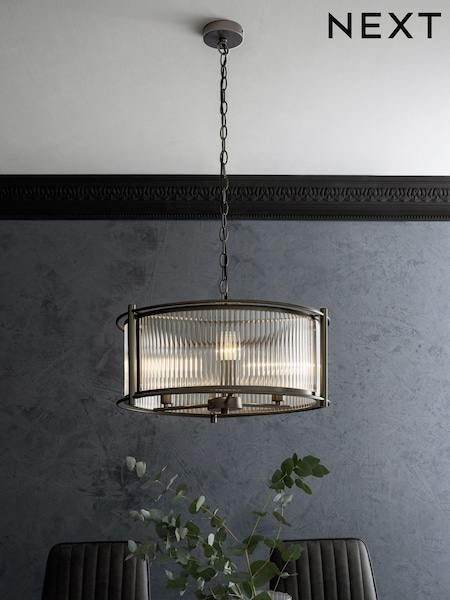 Pewter Hertford 3 Light Chandelier Light (A70277) | €245