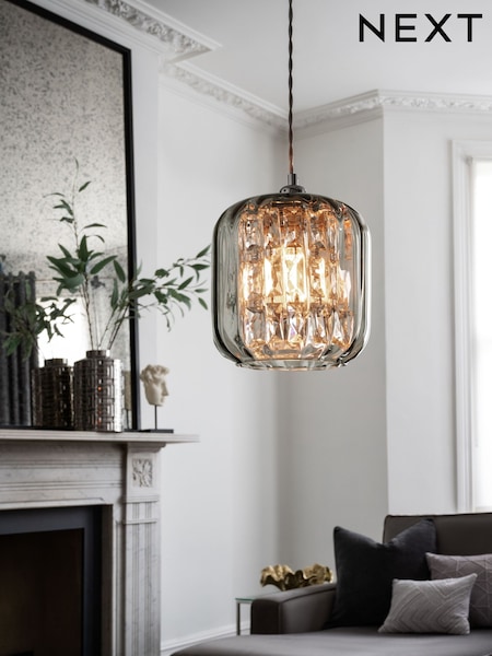 Smoke Grey Chelsea Easy Fit Pendant Lamp Shade (A70279) | AED231