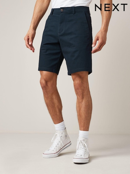 Navy Blue Relaxed Fit Stretch Chinos Shorts (A70612) | AED87