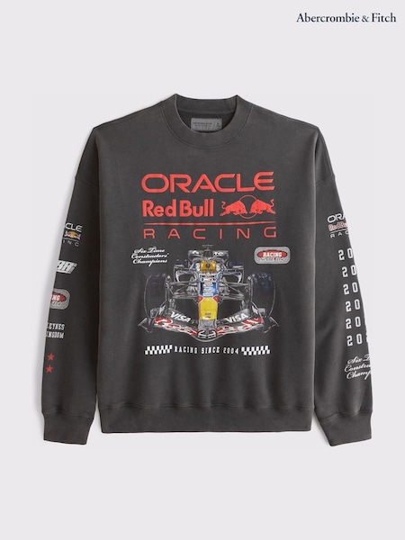 Grey - Regular Abercrombie & Fitch Redbull Crew Neck Sweat Top