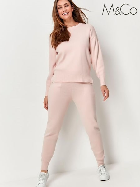 M&Co Pink Soft Knitted Lounge Joggers (A73055) | €21