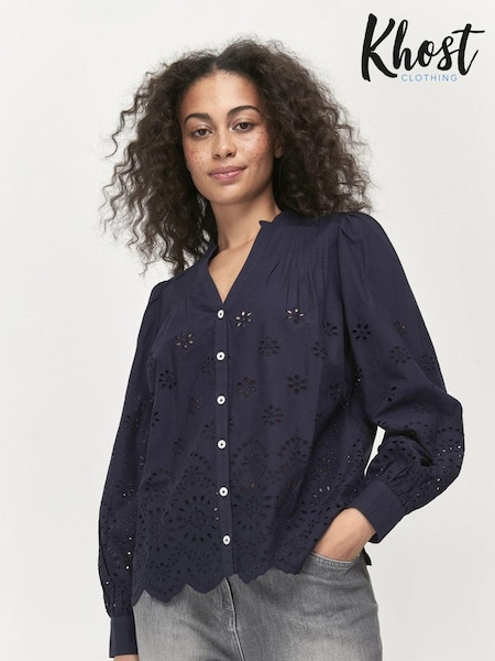 Khost Blue Clothing Broderie Shirt (A73546) | €20