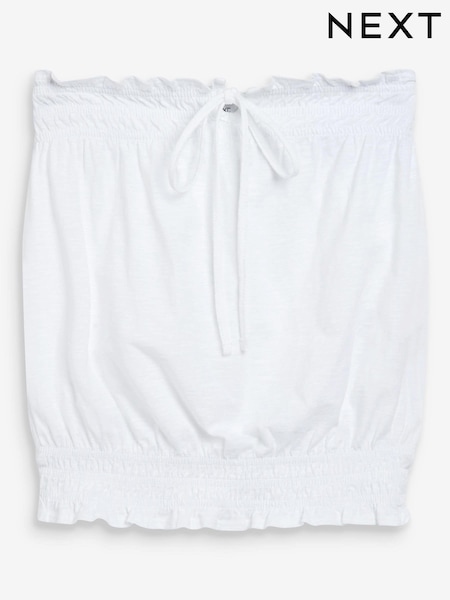 White Bandeau Sleeveless Top (A73893) | €6