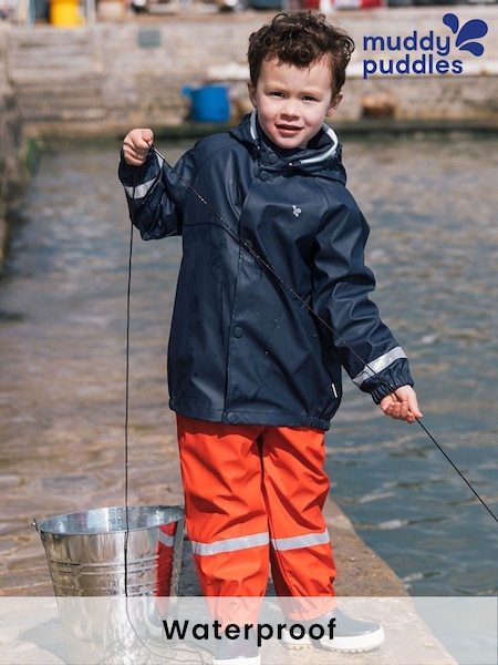 أزرق داكن أزرق - Muddy Puddles Recycled Rainy Day Waterproof Jacket (A74106) | ‏227 د.إ.‏