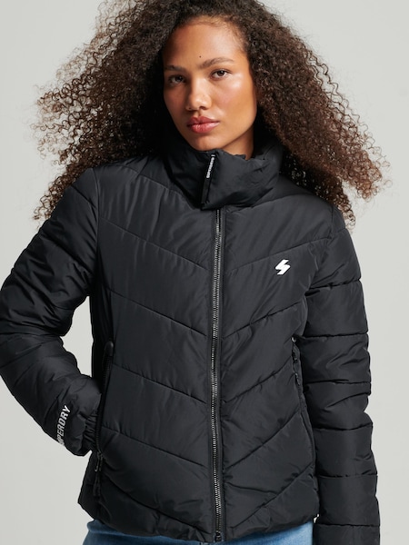 Superdry Black Non Hooded Sports Puffer Jacket (A74196) | €51
