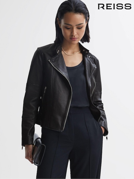 Reiss Tallis Leather Biker Jacket (A75219) | €576