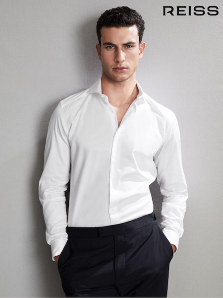 Reiss Storm Slim Fit Two-Fold Cotton Shirt (A76422) | €134