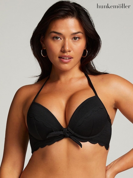 Hunkemöller Black Scallop Push Up Bikini Top (A77186) | €43