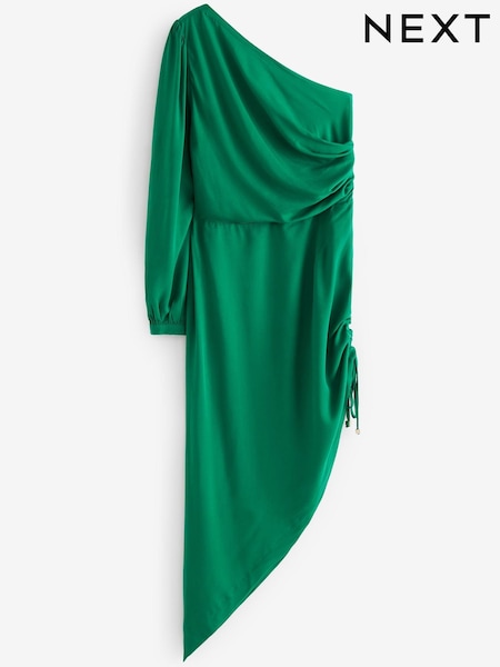 One Shoulder Ruched Detail Midi Dress (A77478) | 23 €