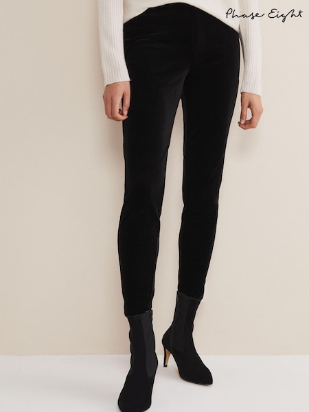 Phase Eight Black Amina Velvet Jeggings (A77758) | €30
