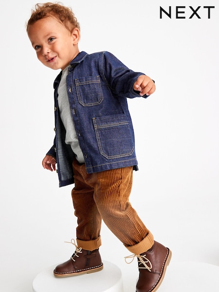Denim Rinse Denim Shacket And Corduroy Trouser Set (3mths-9yrs) (A78720) | €22 - €27
