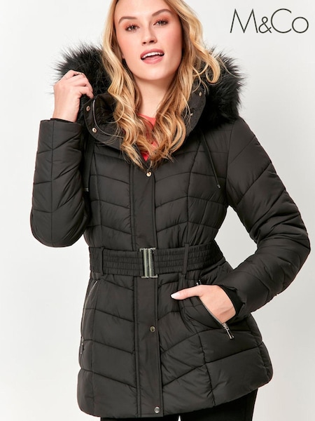 M&Co Black Short Puffer Jacket (A79343) | €44.50