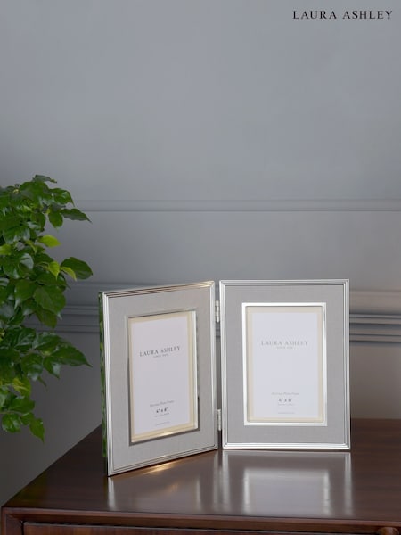 Laura Ashley Grey Harrison Twin Picture Frame (A79418) | €40