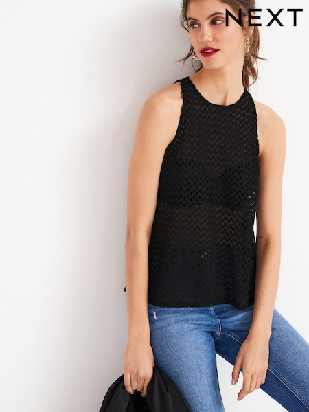 Black Crochet Vest (A79597) | € 13
