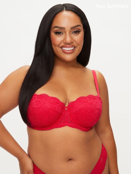 أحمر - Ann Summers Sexy Lace Balcony Bra (A81042) | ‏46 د.إ.‏