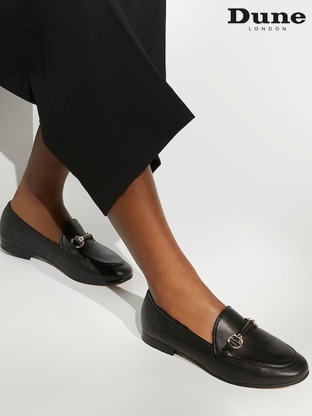črna - Dune London Grandeur Snaffle Slim Sole Loafers (A81071) | € 58